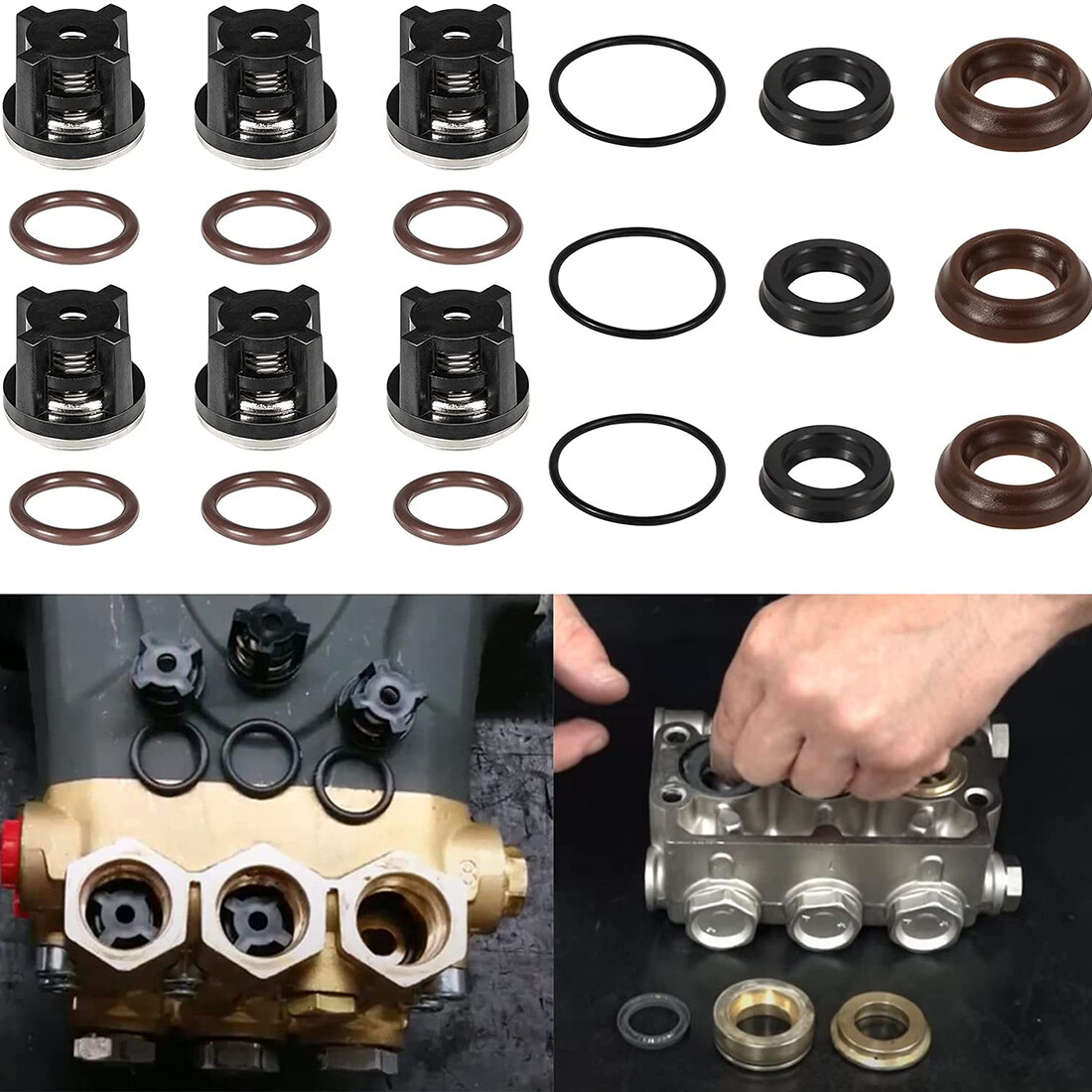 AR1828 Check Valve Kit + AR1857 Pressure Washer Packing Kit for Annovi Reverberi