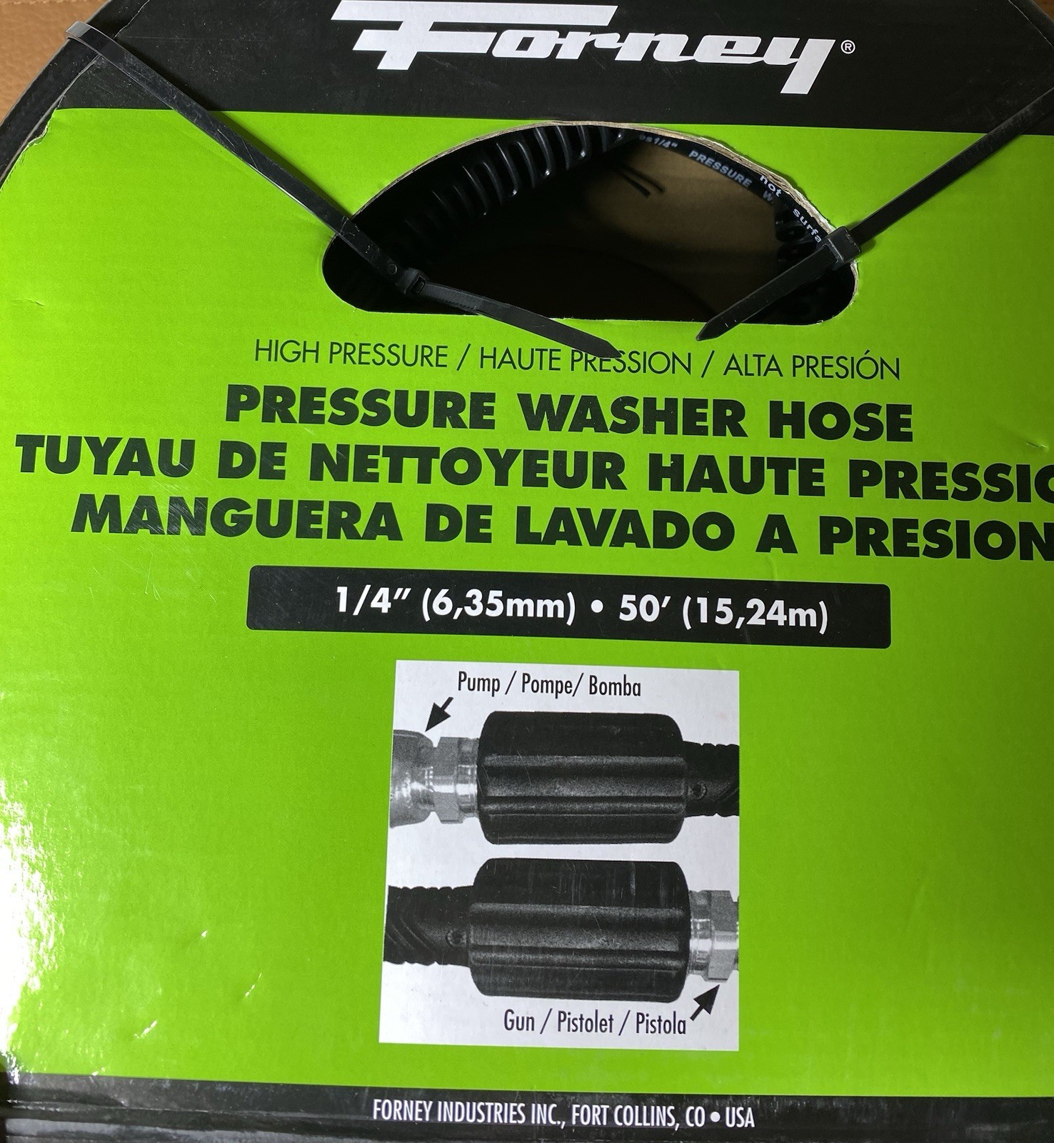 NEW Forney 1/4”X 50’ 3000 PSI High Pressure Washer Hose 75185 Fits Most Brands