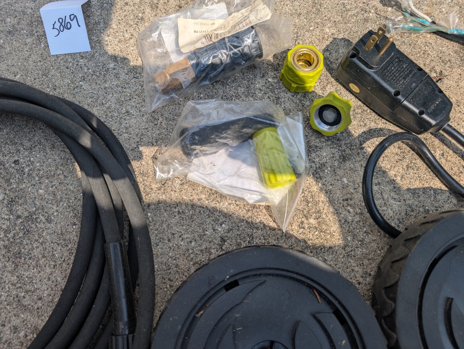 Sun Joe SPX3000-MAX PRESSURE WASHER PARTS LOT NOZZELS WAND HOSE WHEELS ADAPTERS