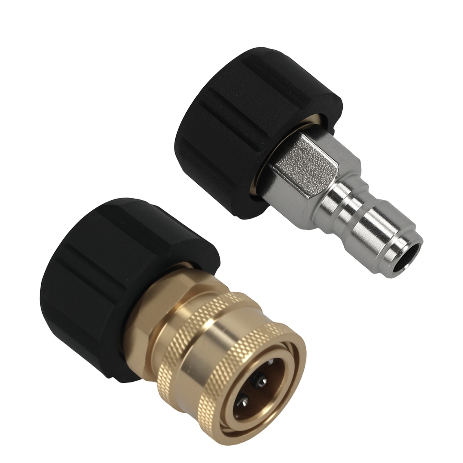 Brass Adapter Set M22-14mm 3/8in for Pressure Washer Gun Hose Pump 5000 PSI