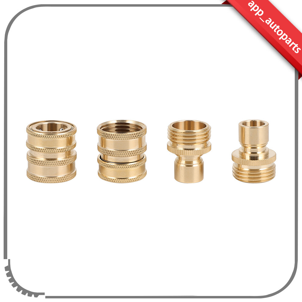 3/4″ Garden Hose Quick Connect Water SOLID Brass Female Male Connector Set New