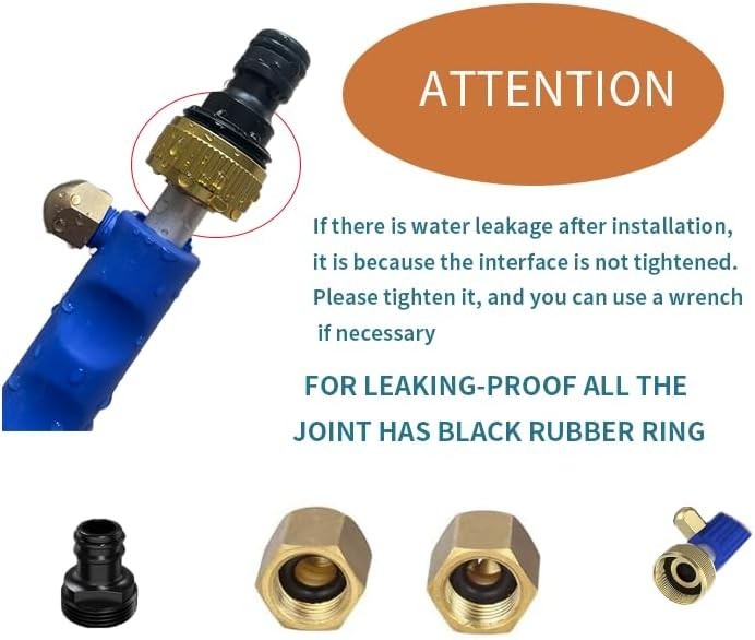 Upgraded Pressure Washer Wand, Brass Water Jet Nozzle for Garden Hose, Hydro Hos