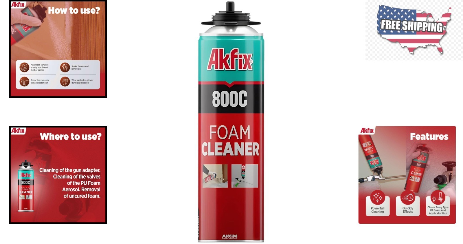 Eco-Friendly 800C Foam Gun Cleaner – 16.9 oz Sealant Remover for Easy Clean-Up