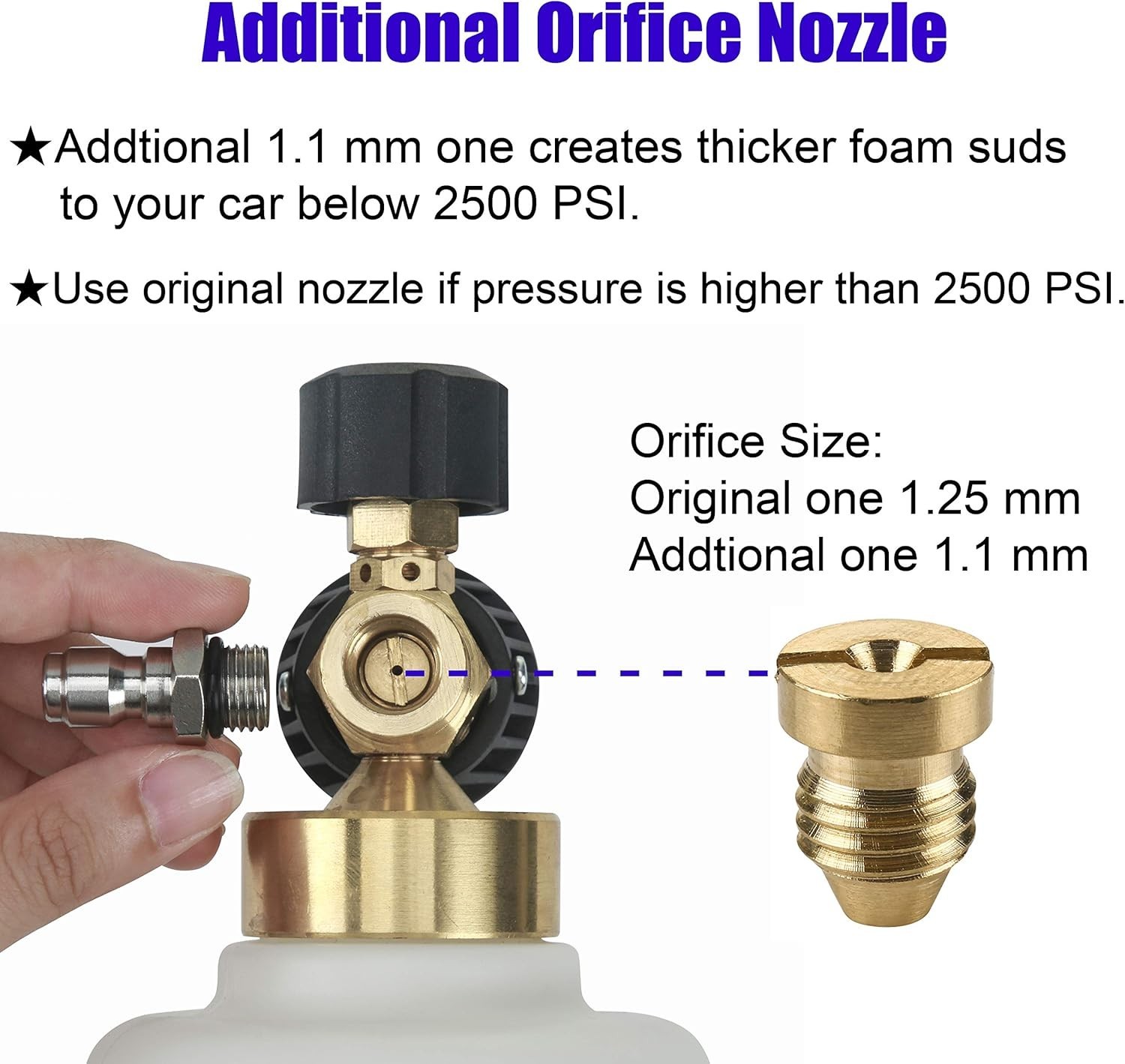 Foam Cannon for Car Wash – 1.1mm Nozzle