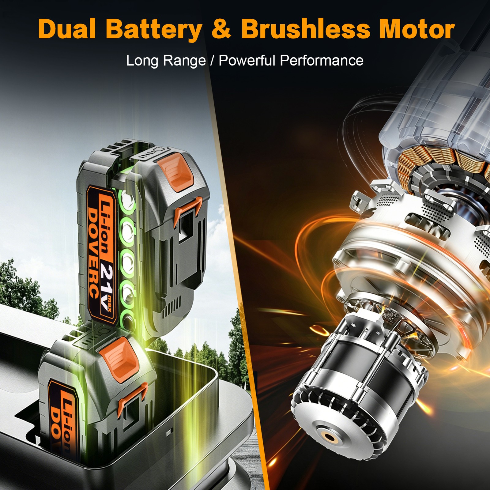 DOVERC Portable Cordless Pressure Car Washer 2000 PSI 3-Modes Power Outdoor