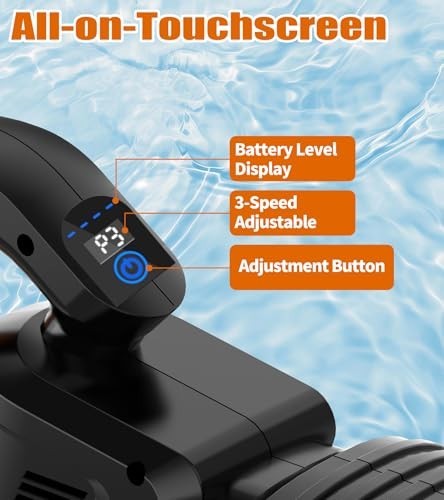 Portable Cordless Washer with 2 Batteries, 6-in-1 Nozzle, 3-Speed Modes, LCD Dis