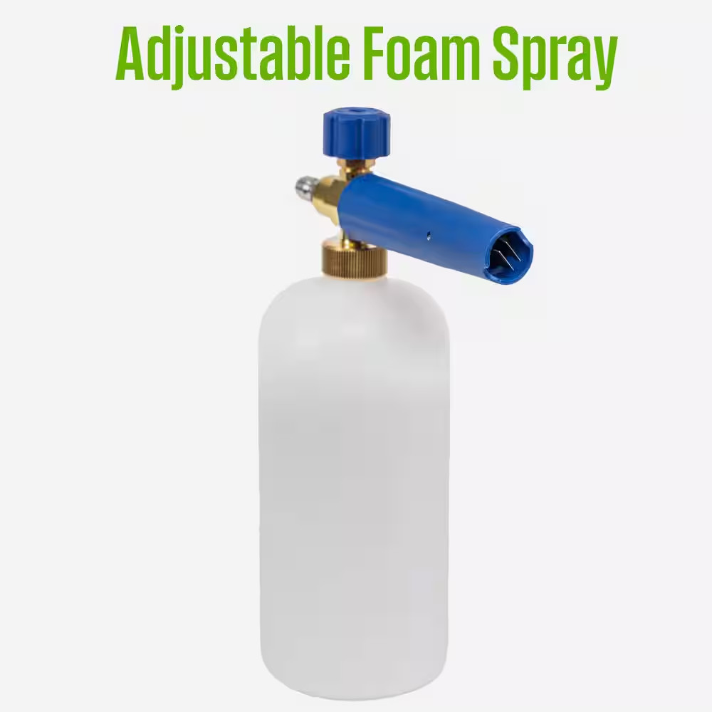 Auto Pressure Washer Accessory Kit, Auto Foam Cannon with Microfiber Wash Mitt a
