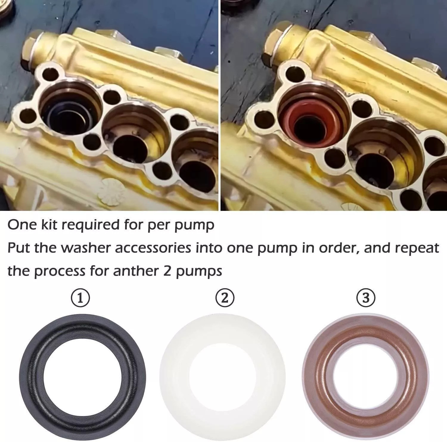 Comet ZWD Packing Kit Pressure Washer Pump Seal Repair Accessory Kit 5019006400