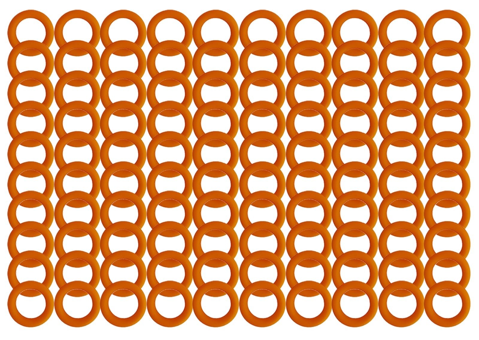 1/4″ Pressure Washer Quick Coupler O-Rings – Orange Seal Kits (100 Pack) – Durab