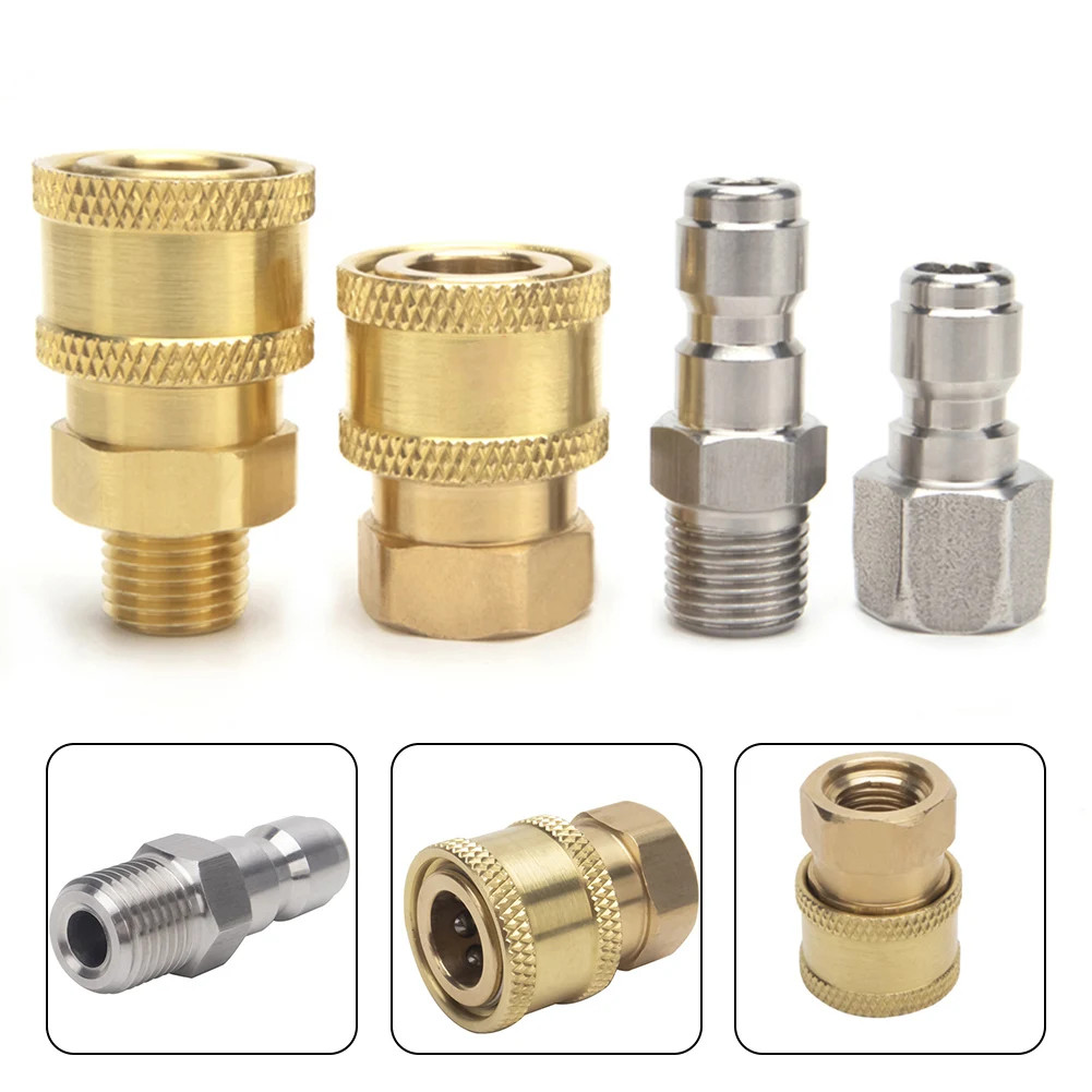 1Pc 1/4 Inch Male Fitting Quick Release Adapter Pressure Washer Connector Coupli