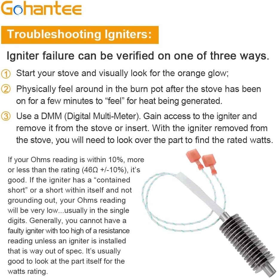 gohantee 15 Fin Igniter Replacement for Harman Pellet Stoves 3-20-677200