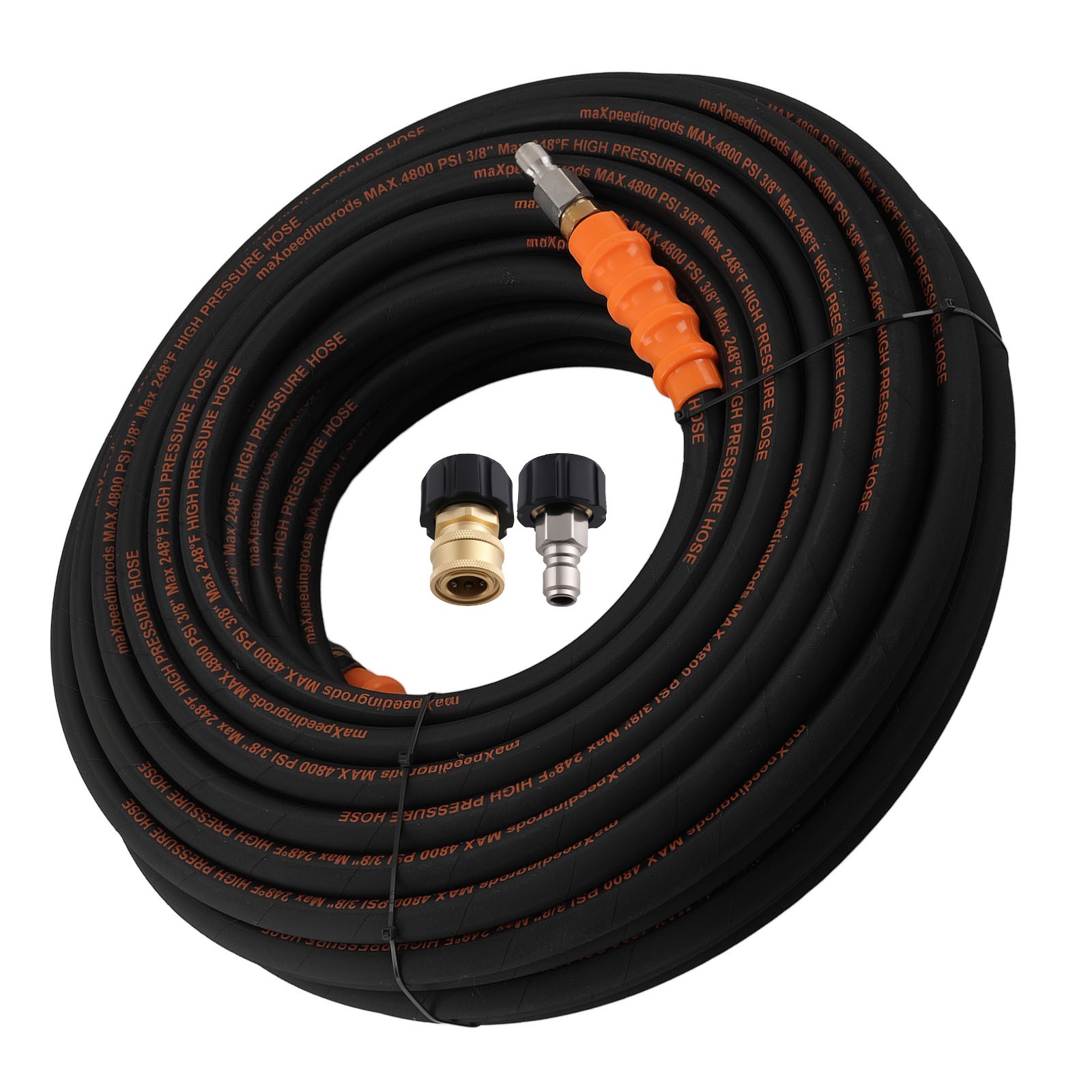 125 Feet Rubber Steel Pressure Hose 3/8″ 4800PSI Steel Wire Braided 248°F