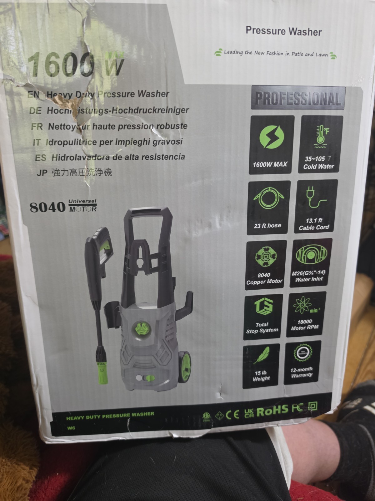 1600 Pressure Washer S040. Heavy Duty Brand New. NIB