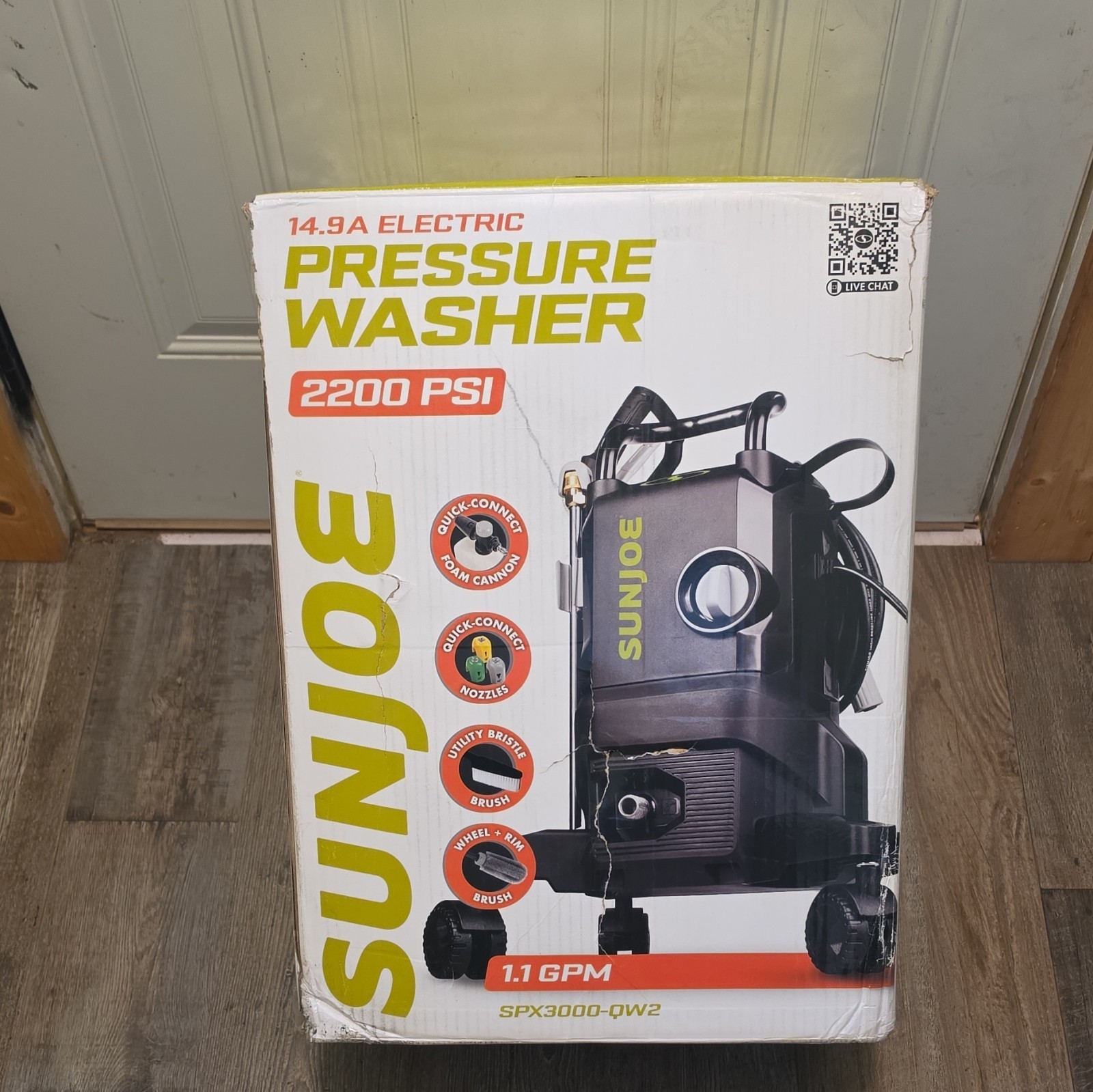 Sun Joe SPX3000-QW2 2200 PSI Corded Electric Pressure Washer w/ Foam Cannon