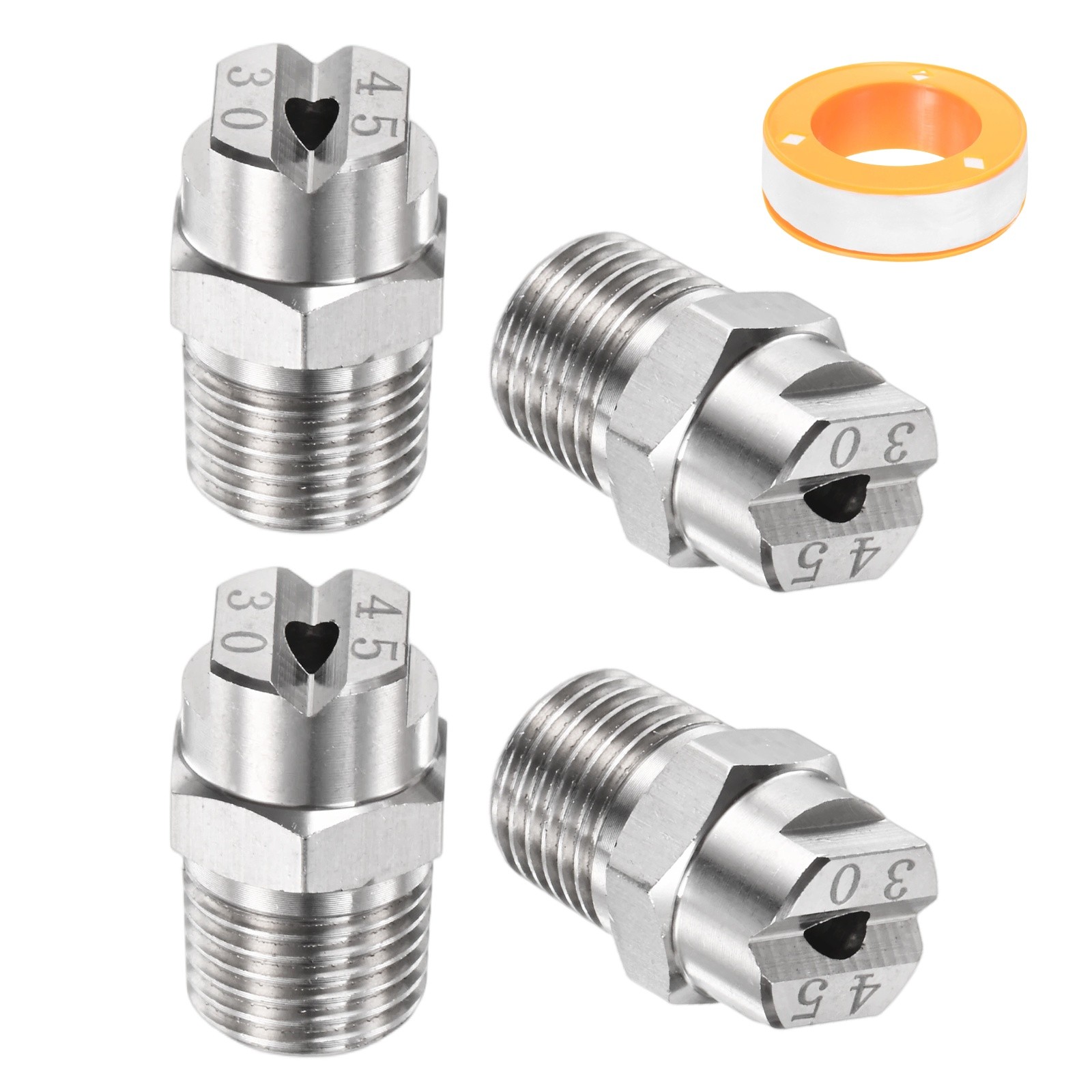 1/4″BSP 45° Flat Fan Spray Tip [5PCS] – Pressure Washer Nozzles [3.6MM]