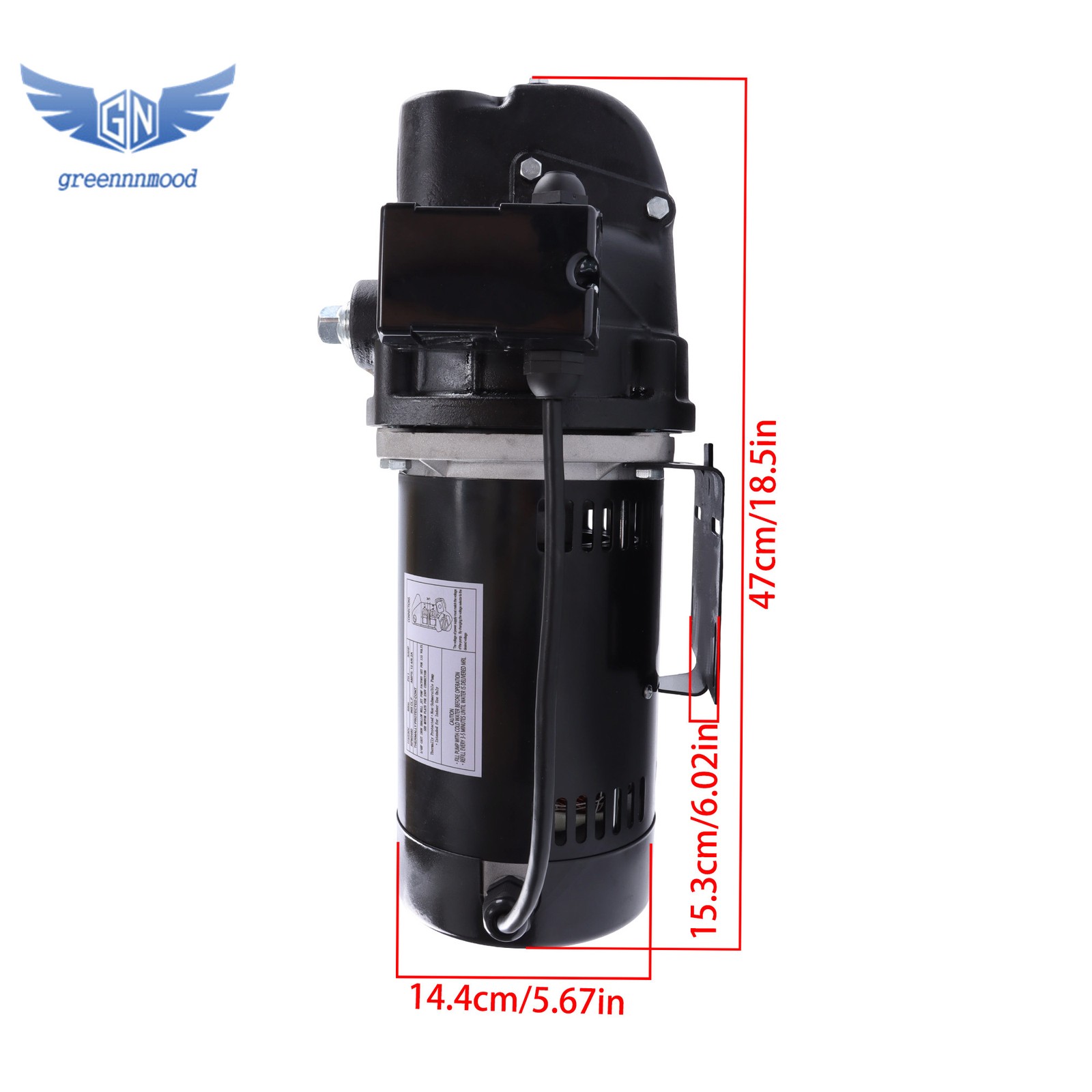 Heavy Duty SWS75-3/4 HP Cast Iron Shallow Jet Well Pump – Up to 510GPH 115/230V