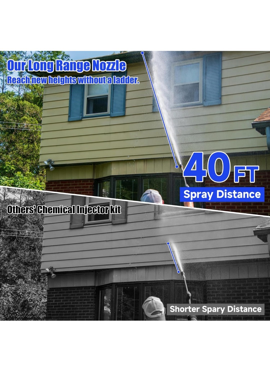 FIXFANS Adjustable Long Range Nozzle for Pressure Washer 5-6.5 GPM,…