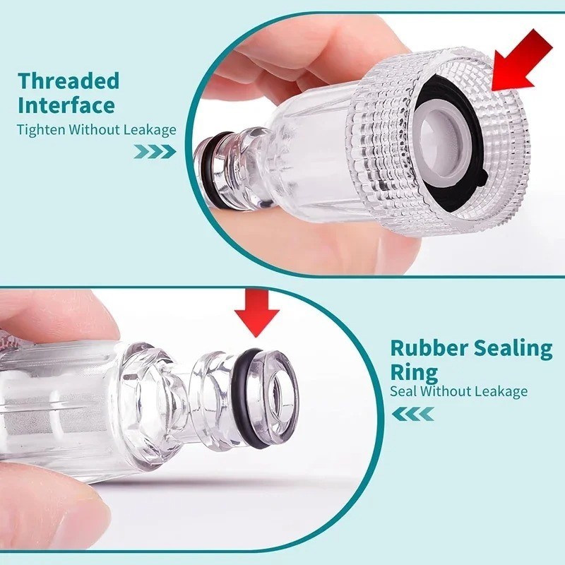 2PCS High-Pressure Car Clean Washer Water Filter Connection Fitting Tool Garden