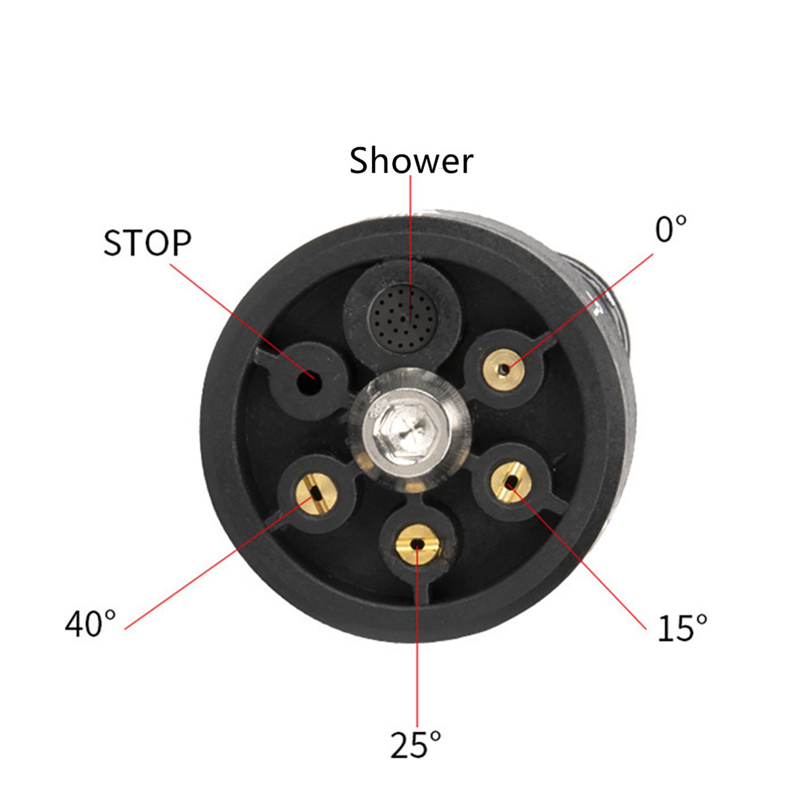 6 in 1 1/4″ Multi-functional 500 PSI Adjustable Cleaning Washer Nozzle