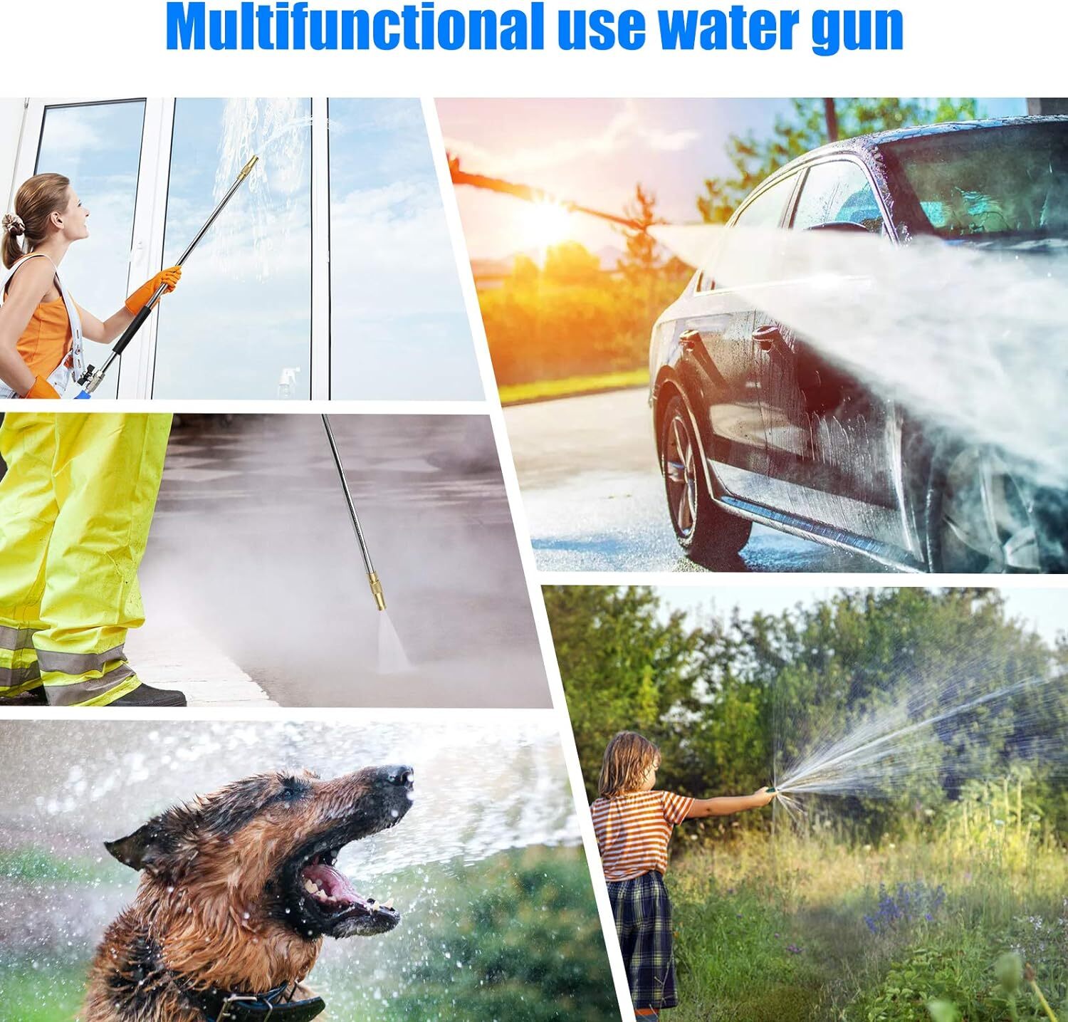 Pressure Washer Water Spray Gun Wand Garden Hose Attachment Soap Dispenser