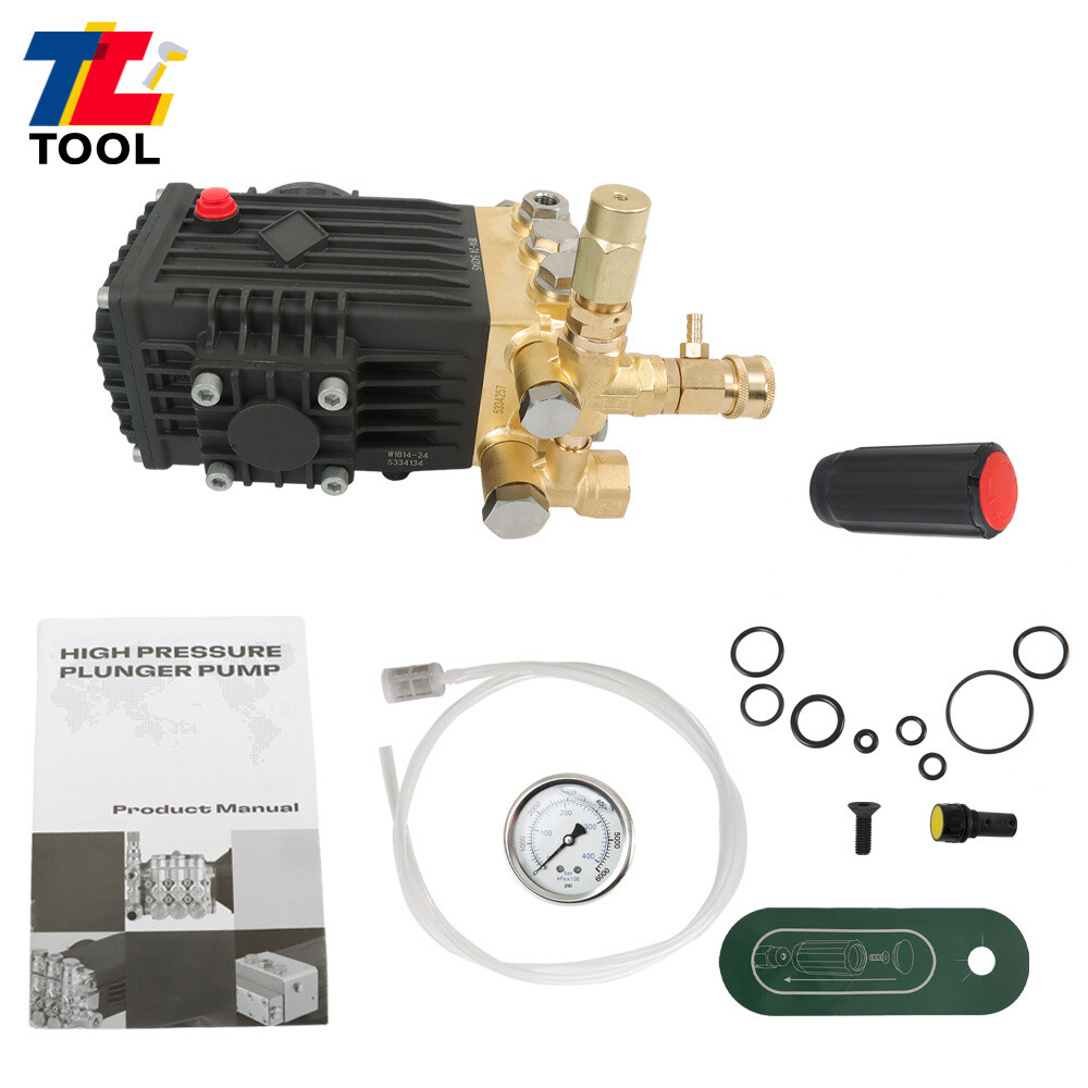 Pressure Power Washer Pump 24mm Solid Shaft 3600 PSI Belt Drive 4.9GPM