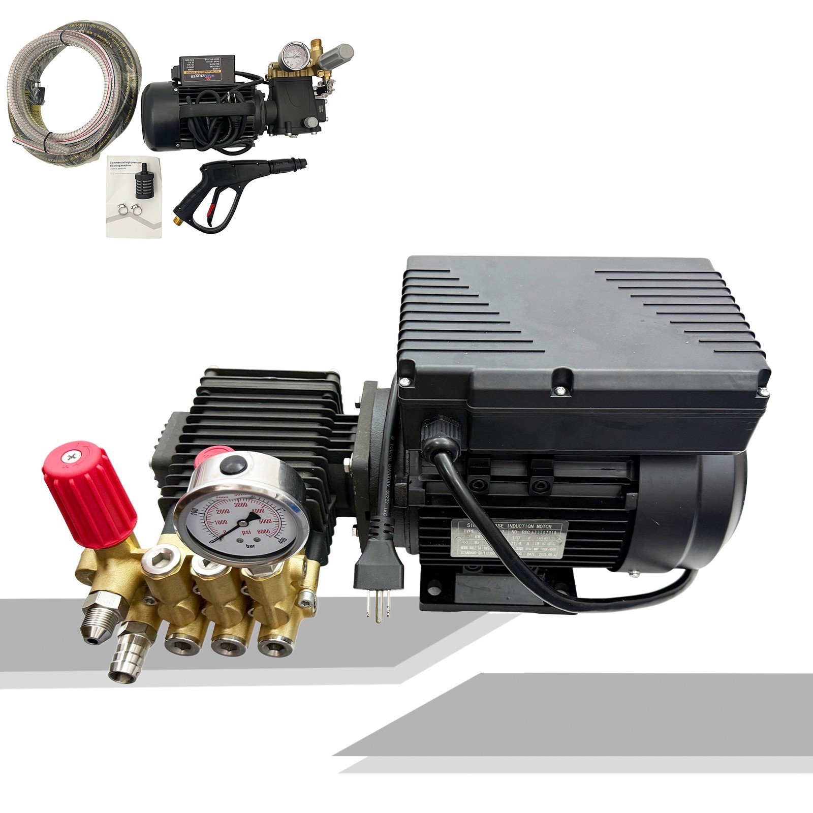 110V Portable High-Pressure Car Wash Machine Cleaning Pump with Water Gun