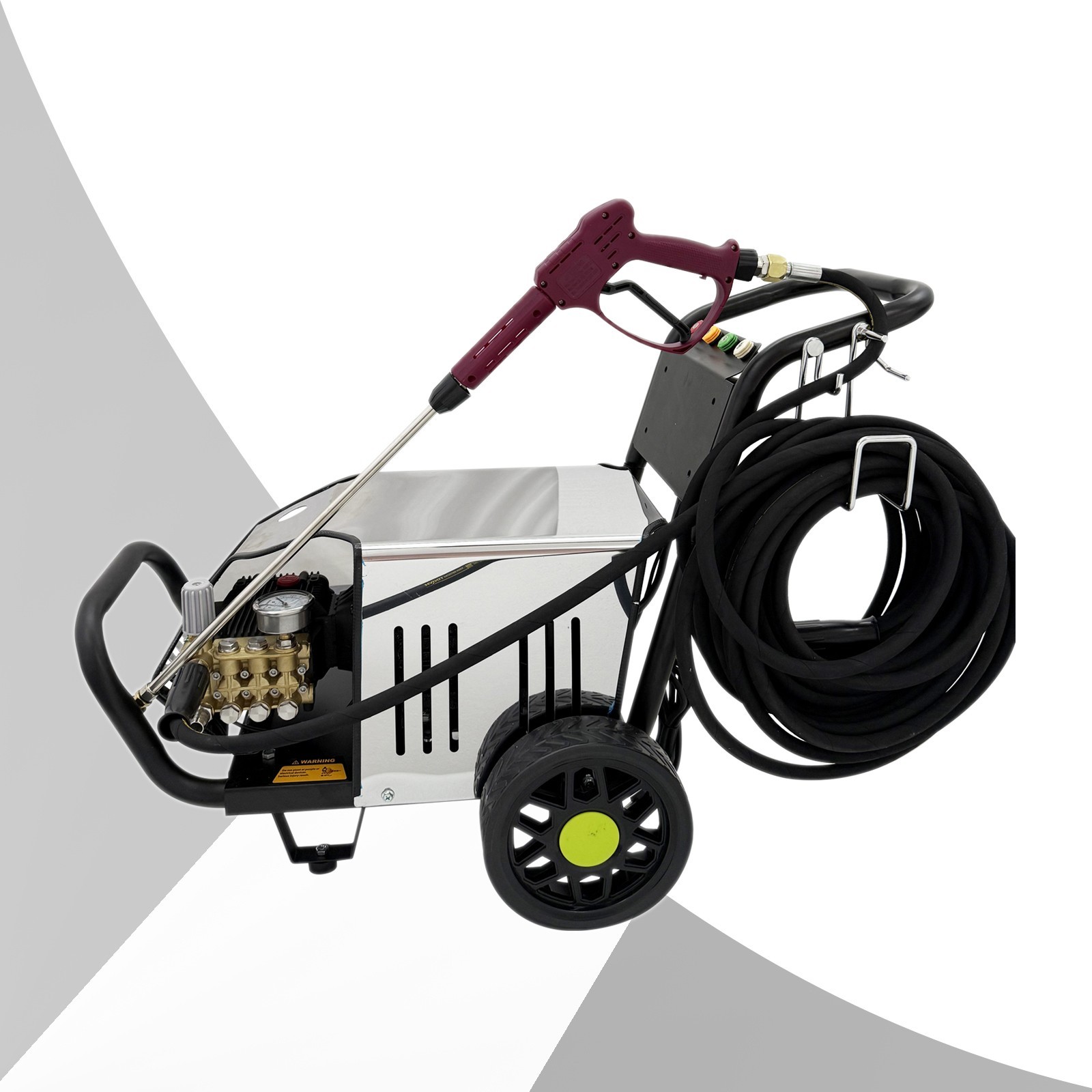 Electric Pressure Washer 110V, 3700W, 180Bar, 4.75Gal/min 4 Types Spray Nozzles