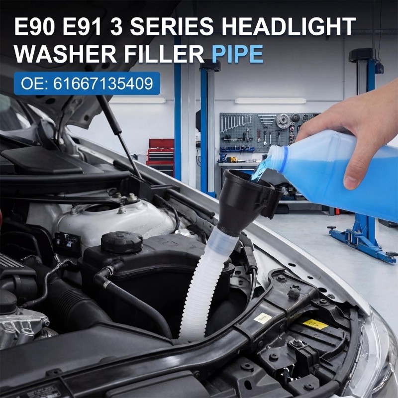 Easy to Install Plastic Windshield Filler Pipe 61667135409 for Washer Reservoir