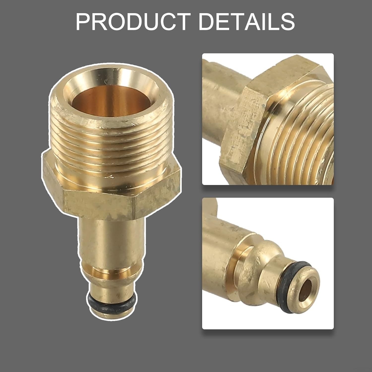 Gold M22 Adapter – High Pressure Hose Connector for Reliable Performance