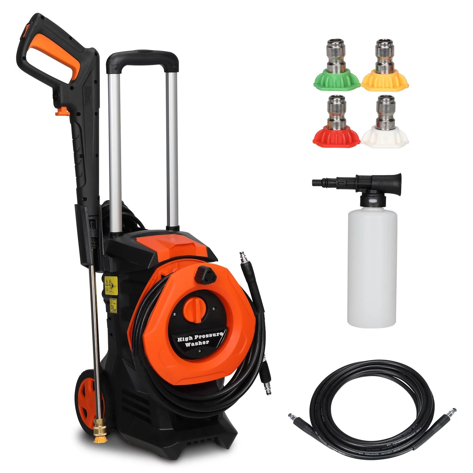 3380PSI Pressure Electric High Pressure Washer 1400W Motor Jet Sprayer 2GPM US