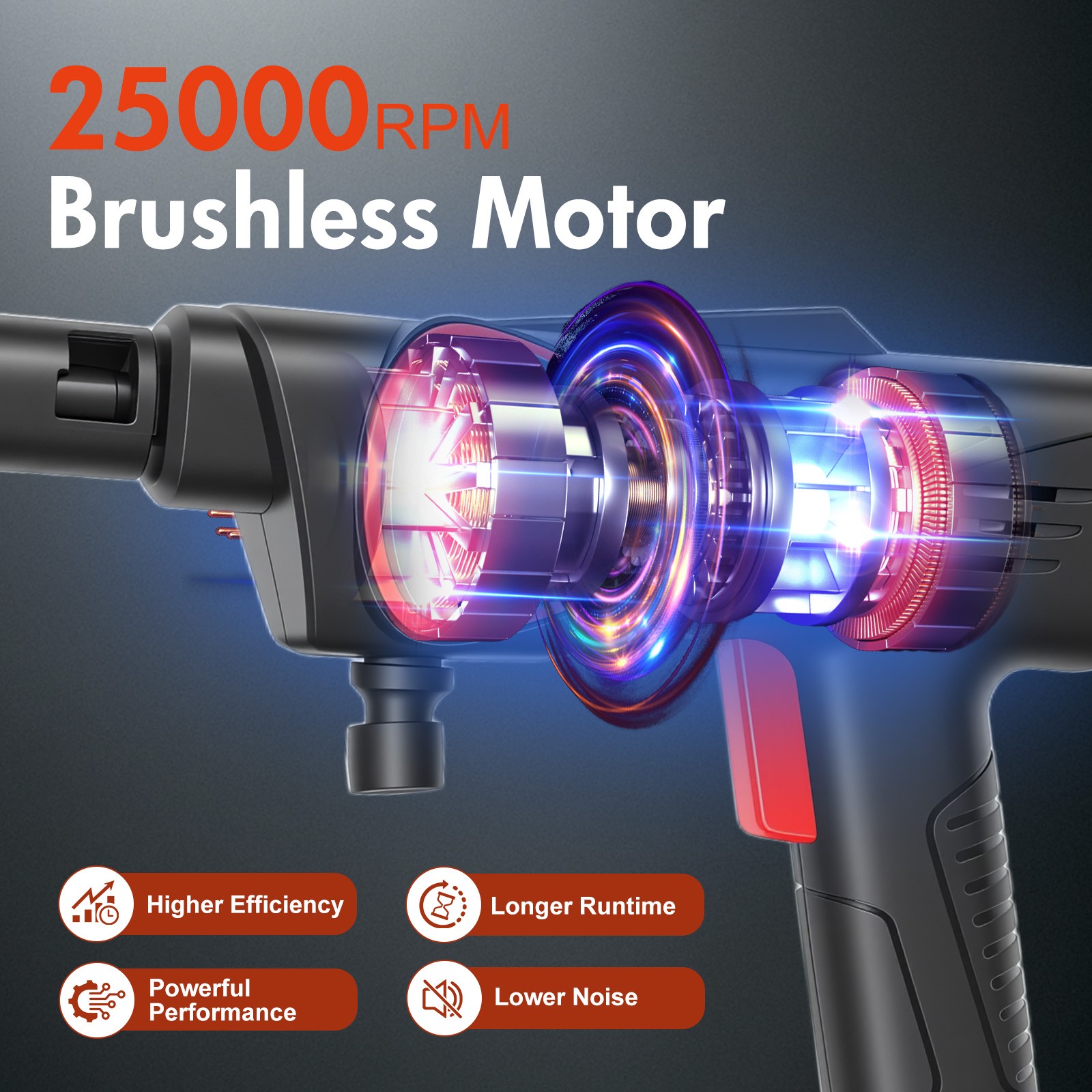 NEW Portable Cordless Electric High Pressure Water Spray Gun Car Washer Cleaner