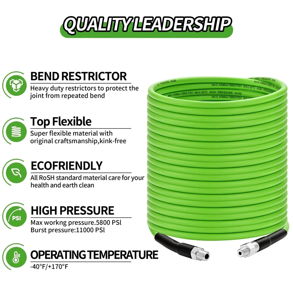 Selkie Pressure Washer Sewer Jetter Kit – 100ft X1/4 Hydro Drain Jetter Cleaner