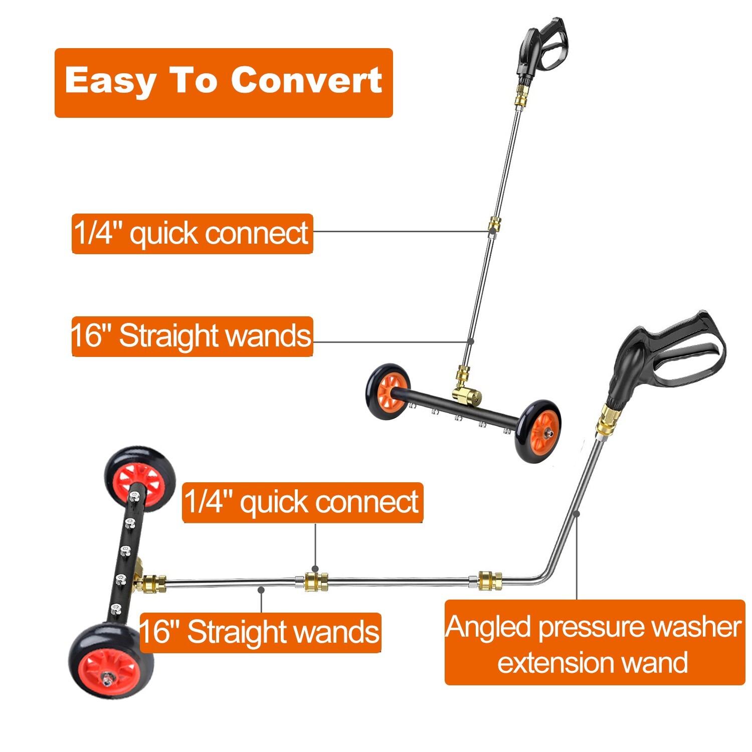 Pressure Power Washer Undercarriage Under Car Cleaner 16″ 4000 PSI Water Broom