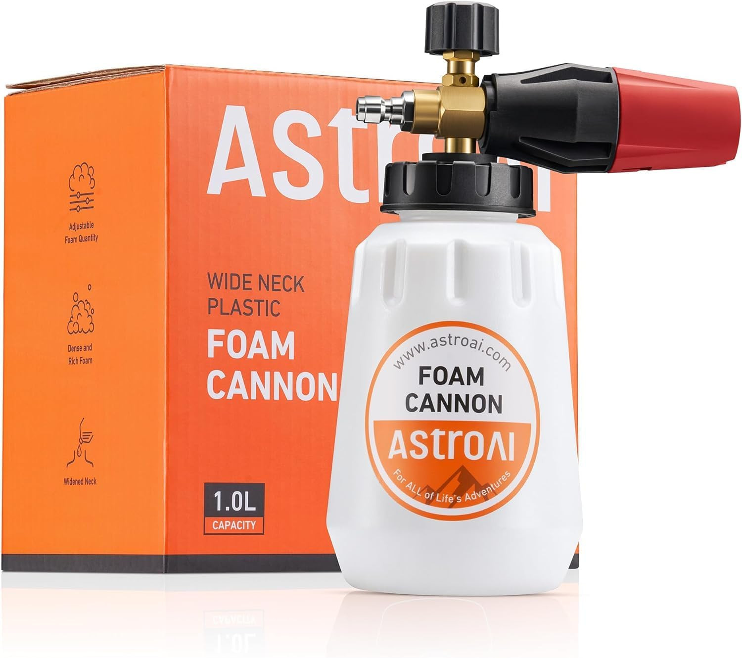 Foam Cannon, Heavy Duty Car Foam Blaster Wide Neck Adjustable Snow Foam Lance an