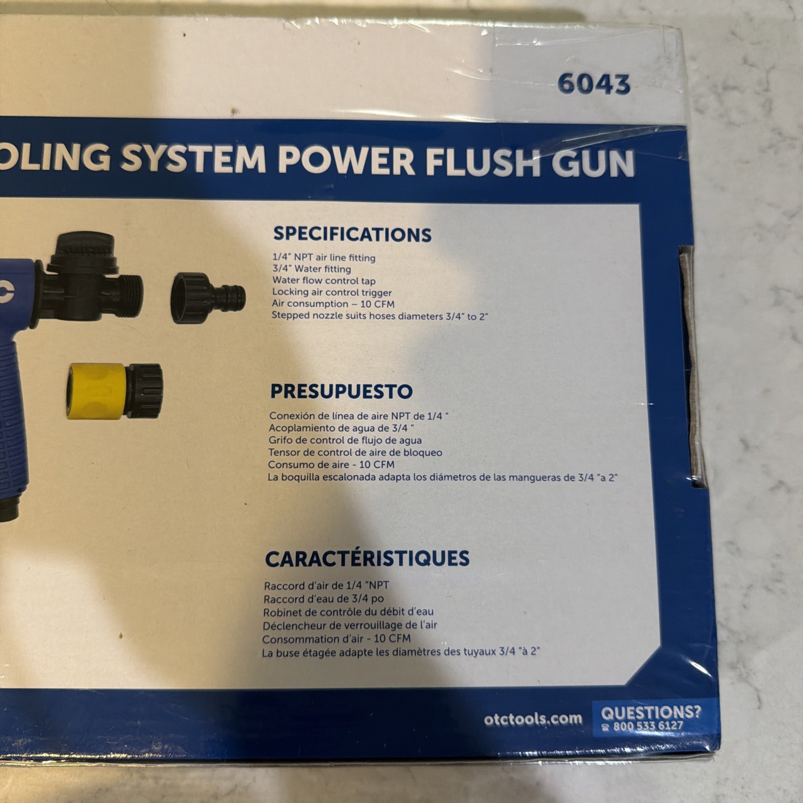 OTC 6043 Cooling System Power Flush Gun Blast Vac Multipurpose Cleaning Tool New