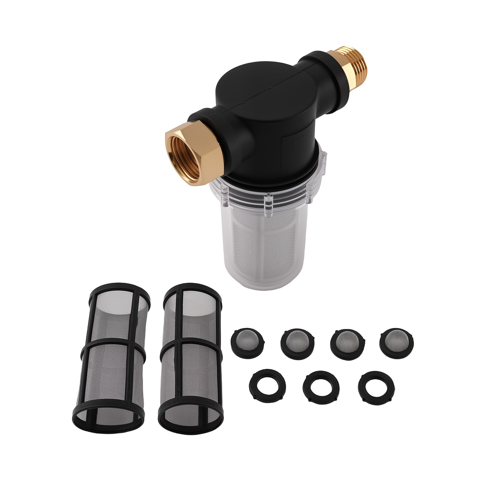 3/4″ Inline Garden Water Screen for Pressure Washer Hose Filter Brass 100 Mesh