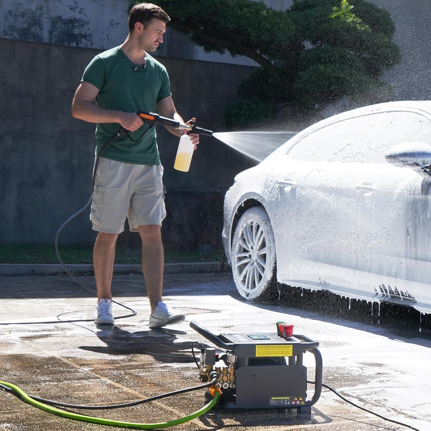 Commercial-Grade Electric Pressure Washer 100bar 2.3GPM – Ultra Quiet 65dB