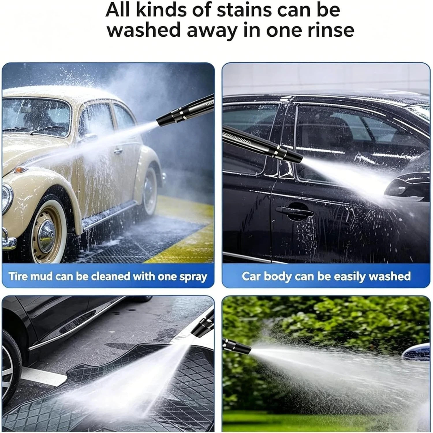 Larnto High Pressure Hose Nozzle Water Gun for Car Wash Garden Pressure Booster
