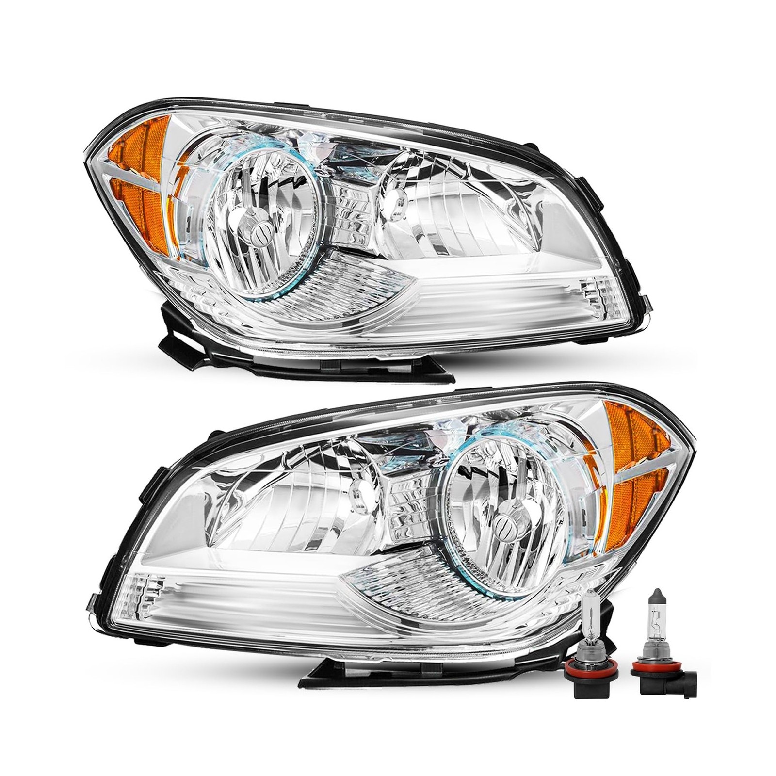 SOCKIR Headlight Assembly with Bulbs Compatible with 2008-2012 Chevy Malibu 4…