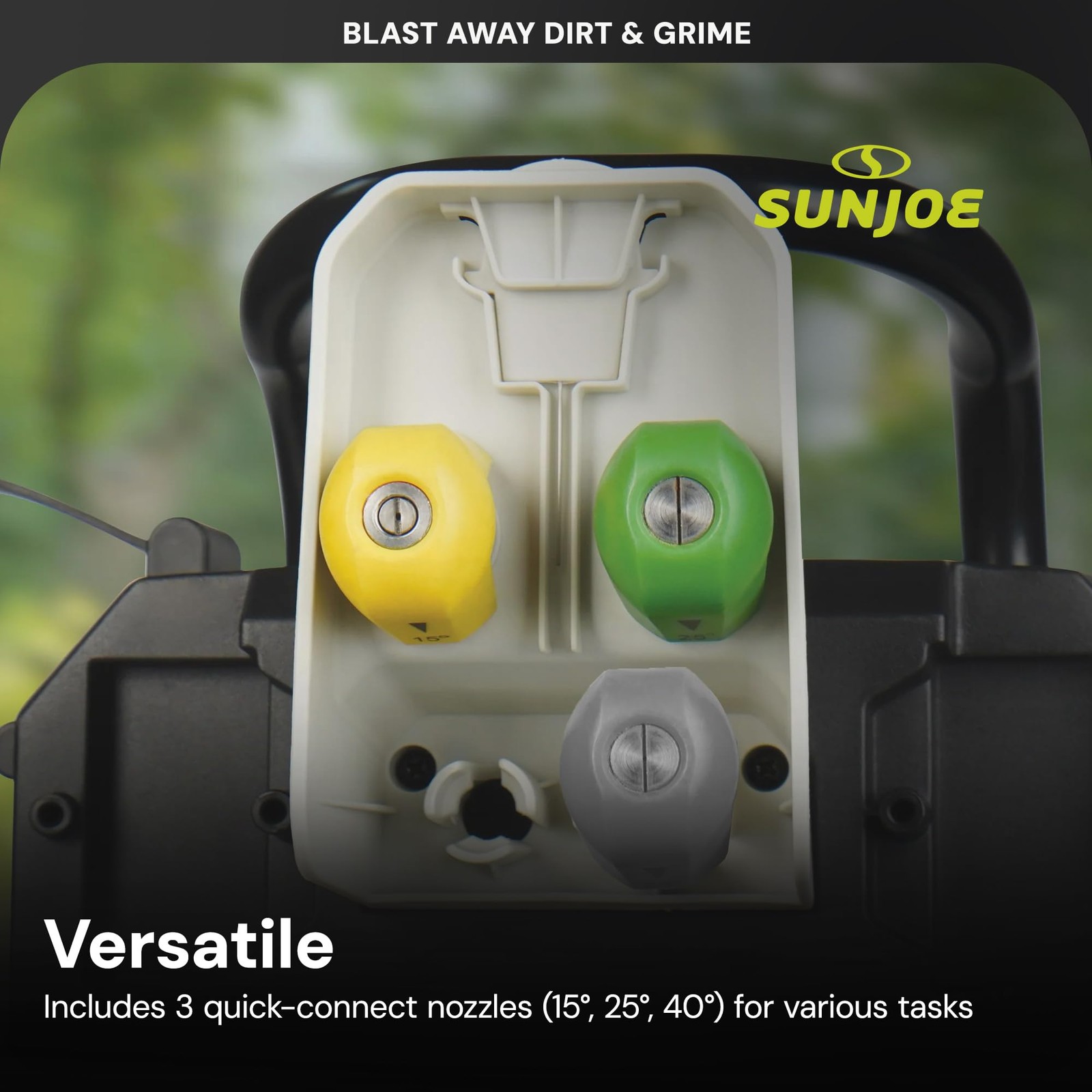Sun Joe Electric Pressure Washer, 2200 PSI, 1.1 GPM, 14.9-Amp Motor, Quad-Wheel