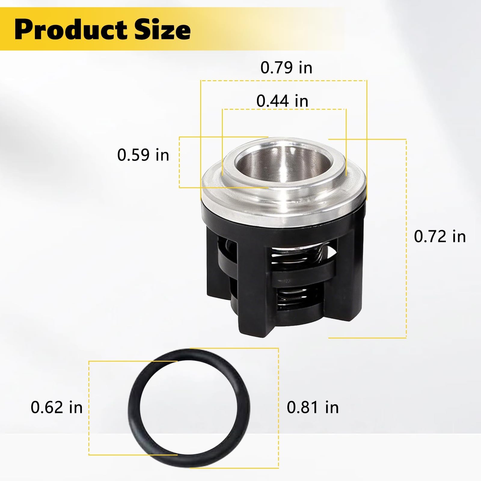 6 Pack Water Pressure Washer Check Valve Kit with O-Rings for 18mm Pumps, Replac