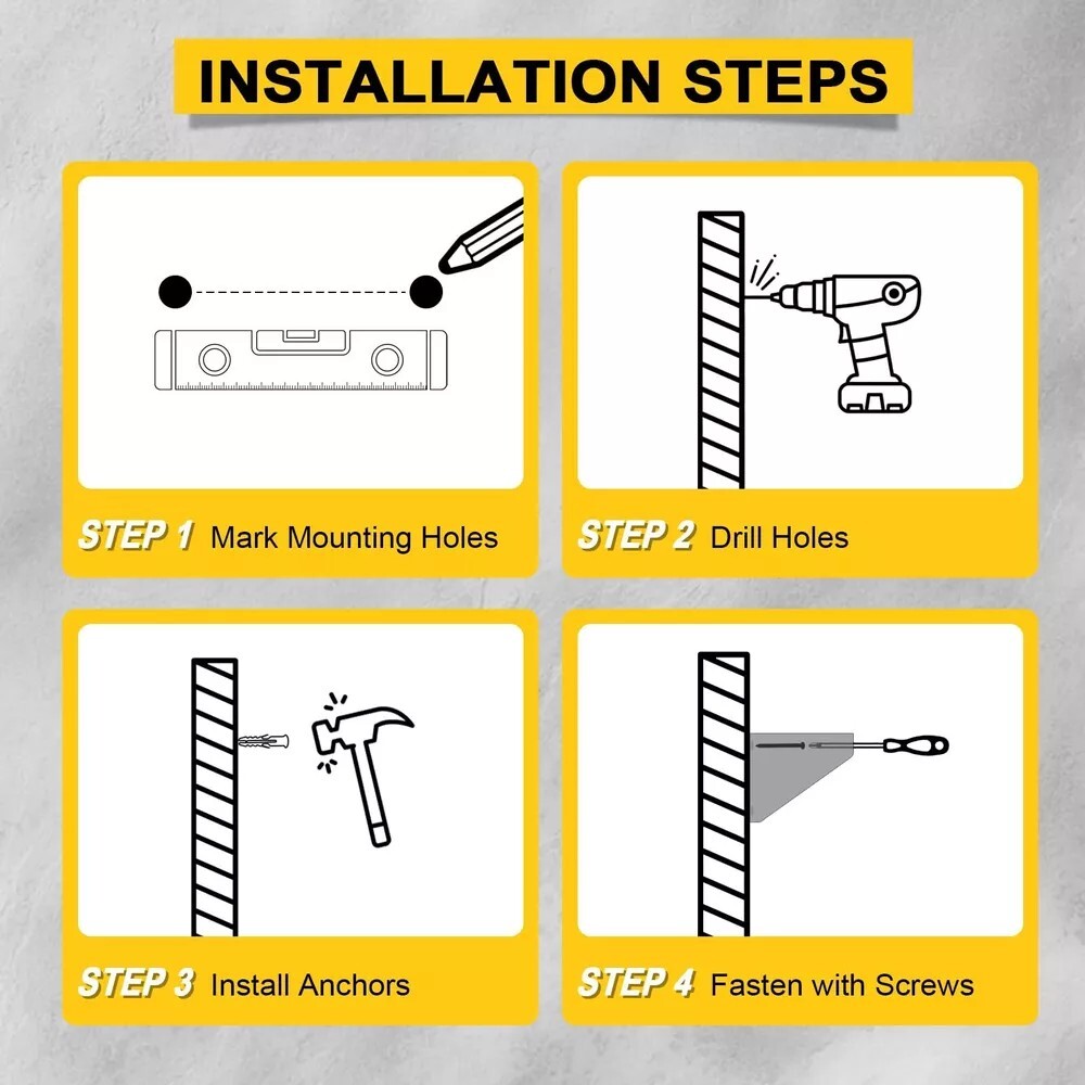 Pressure Washer Gun & Foam Cannon Holder with 1/4 Inch Quick Connector, Wall-…