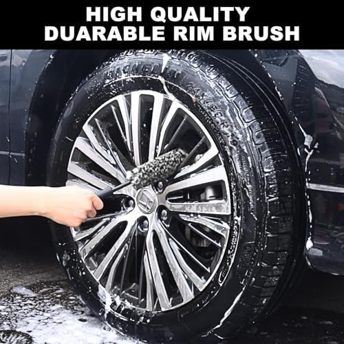 3PCS Wheel Brush Kit for Cleaning Wheel and Tire, Wheel and Rim Brush, Car Detai