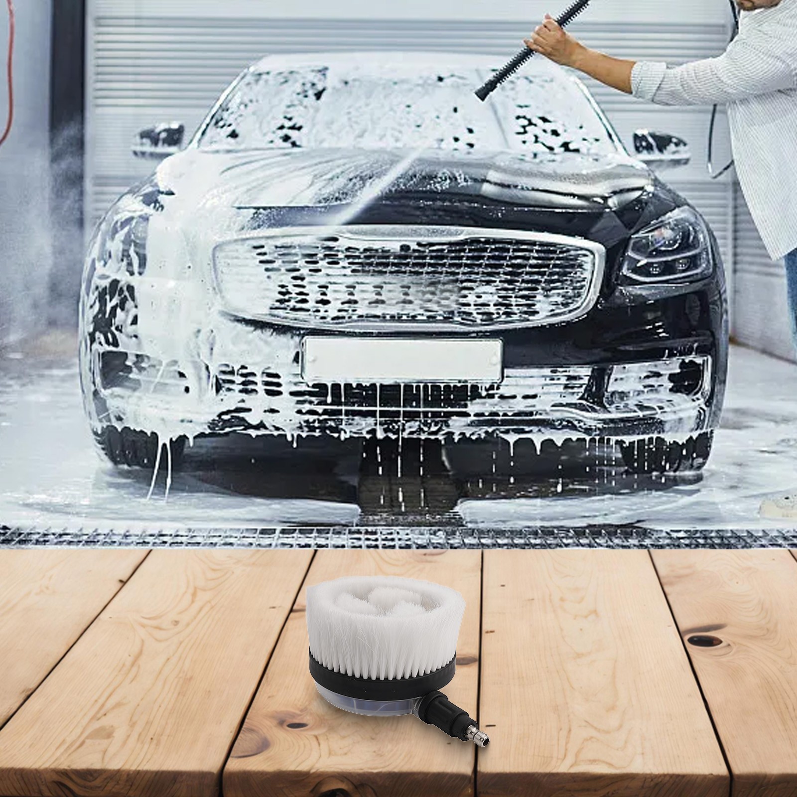 Heavy duty Cleaning Performance Rotating Brush for High Pressure Washer