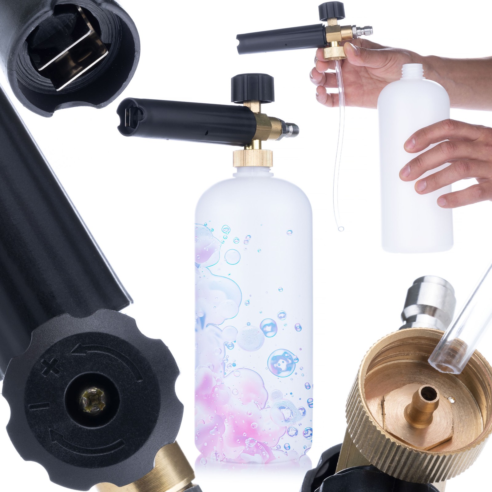 Rosfix Foam Sprayer 1000ml | Brass Core, 200 BAR