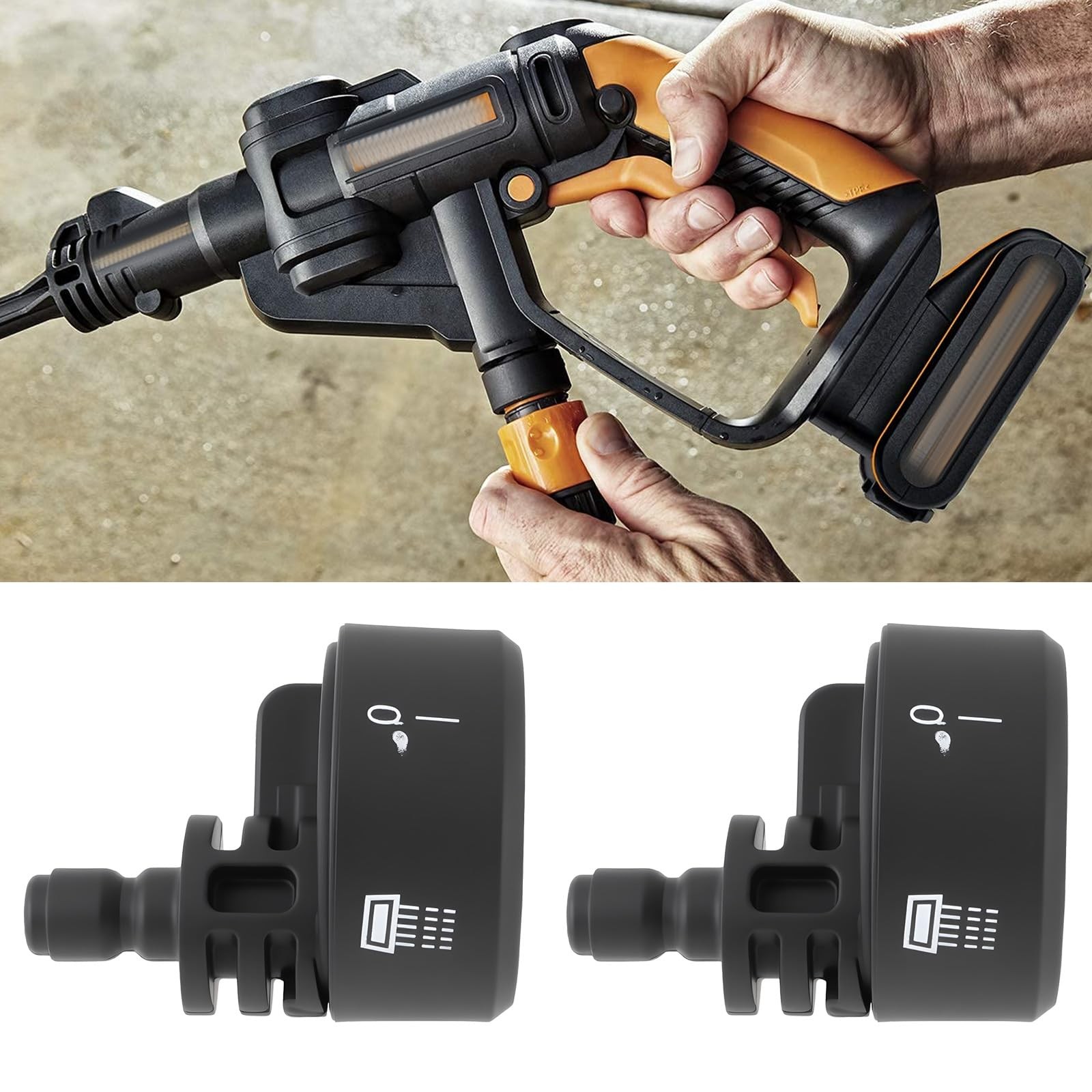 2Pcs Pressure Washer Nozzle with WORX Hydroshot WG620e WG629e WG630e WG644