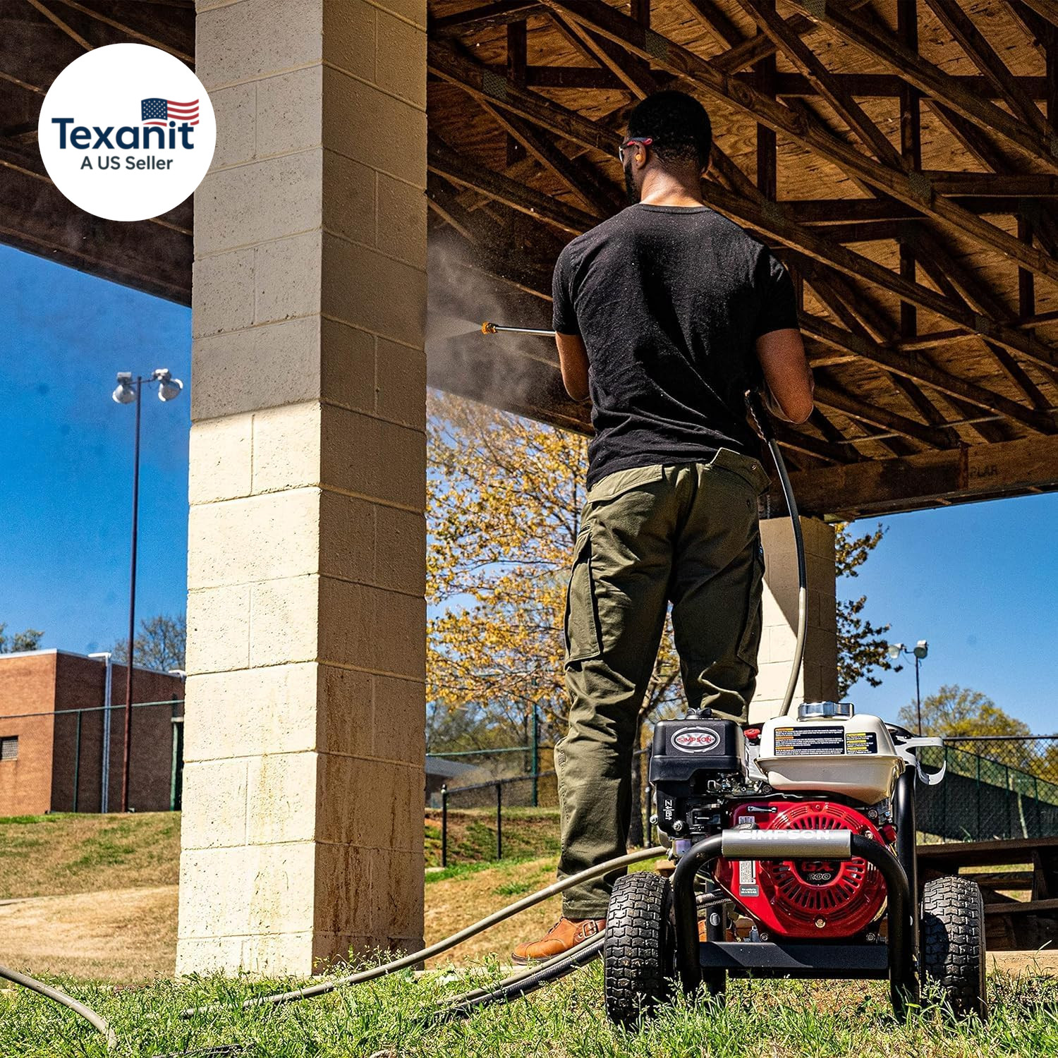 3500 PSI Gas Pressure Washer, 2.5 GPM Commercial Power Washer, Honda Engine, Col
