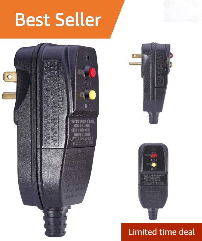 GFCI Outlet Plug 15A 120V Waterproof Circuit Breaker for Pool Pump Pressure W…