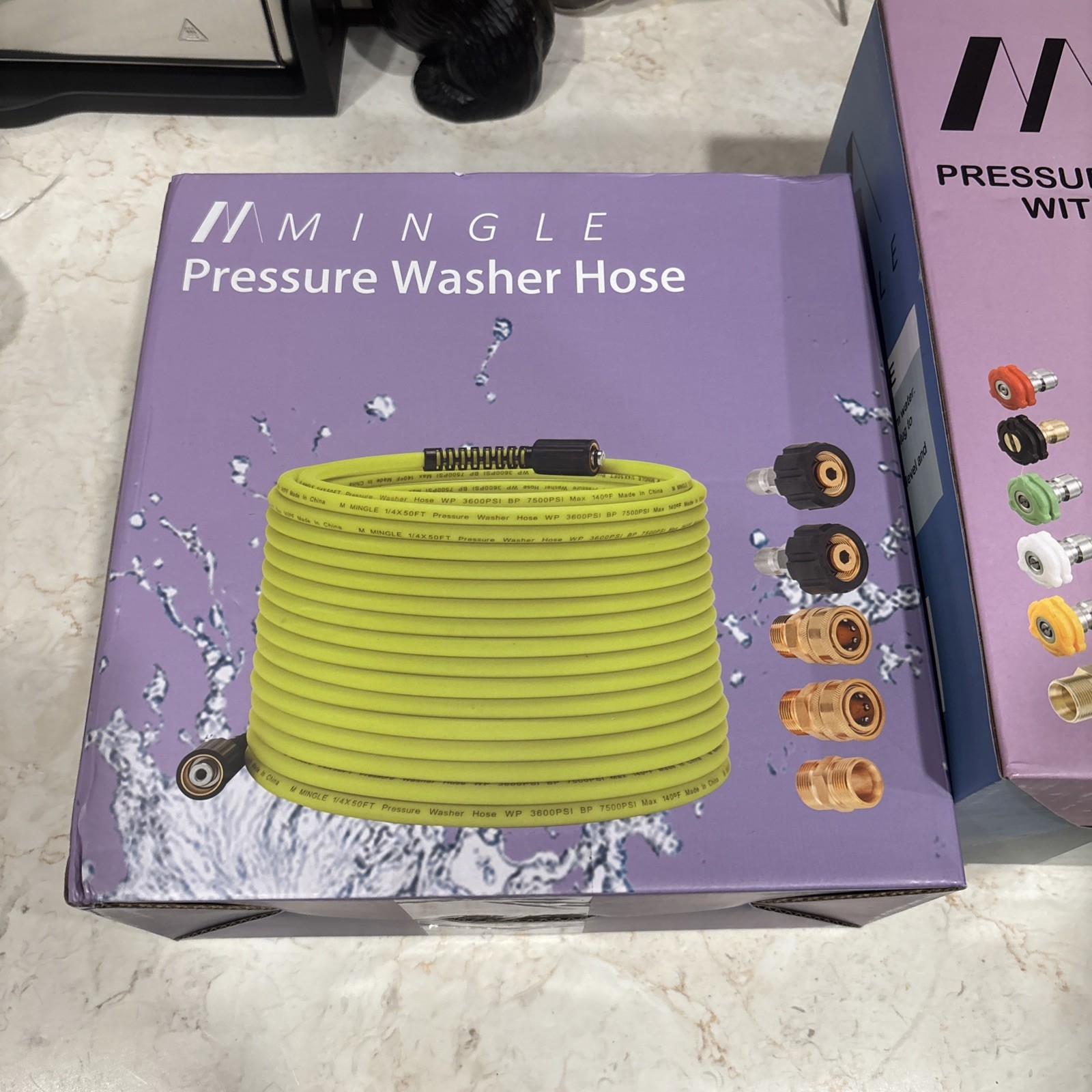 Mingle Pressure washer gun with foam cannon and pressure washer hose