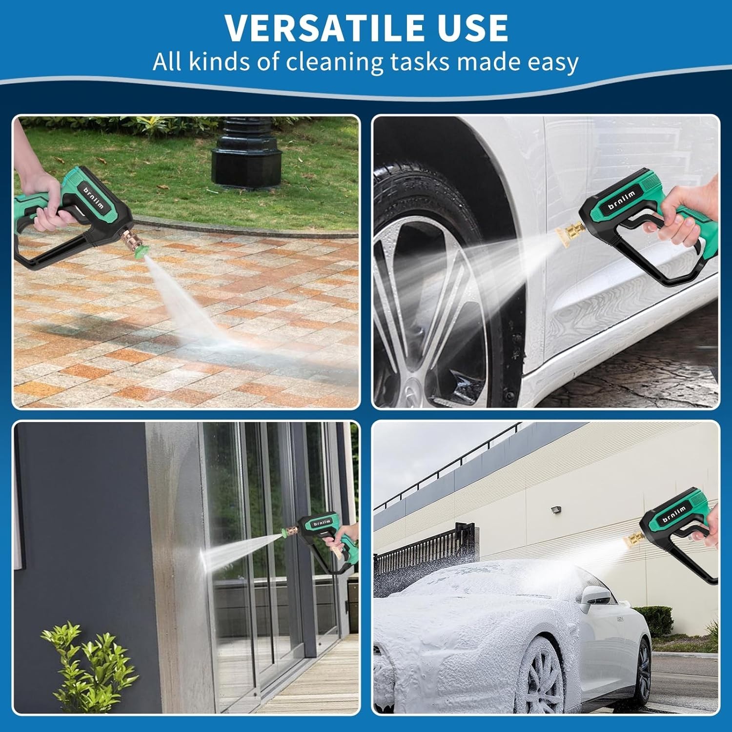 Pressure Washer Gun with 360 Swivel, Max 5000 PSI Power Washer Short Gun with…